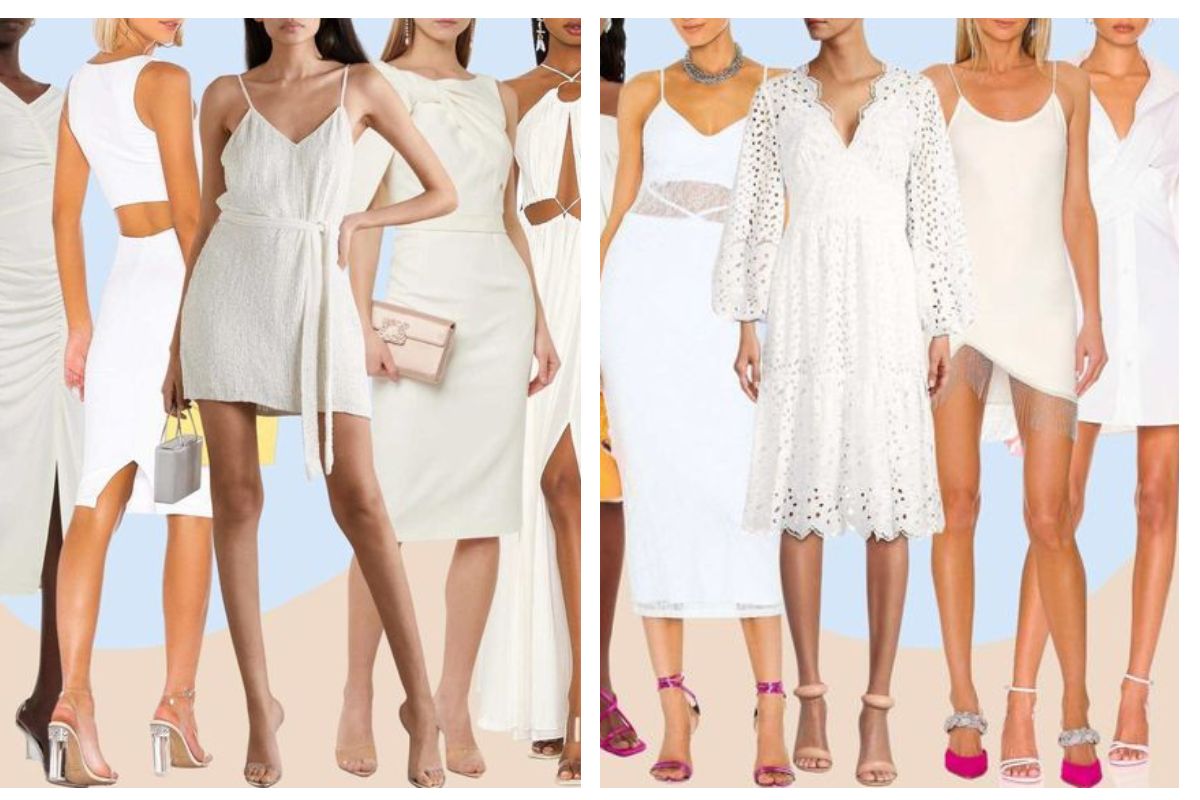 Ce pantofi se pot combina cu o rochie alba?